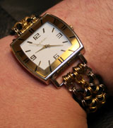 mens gold/black watch